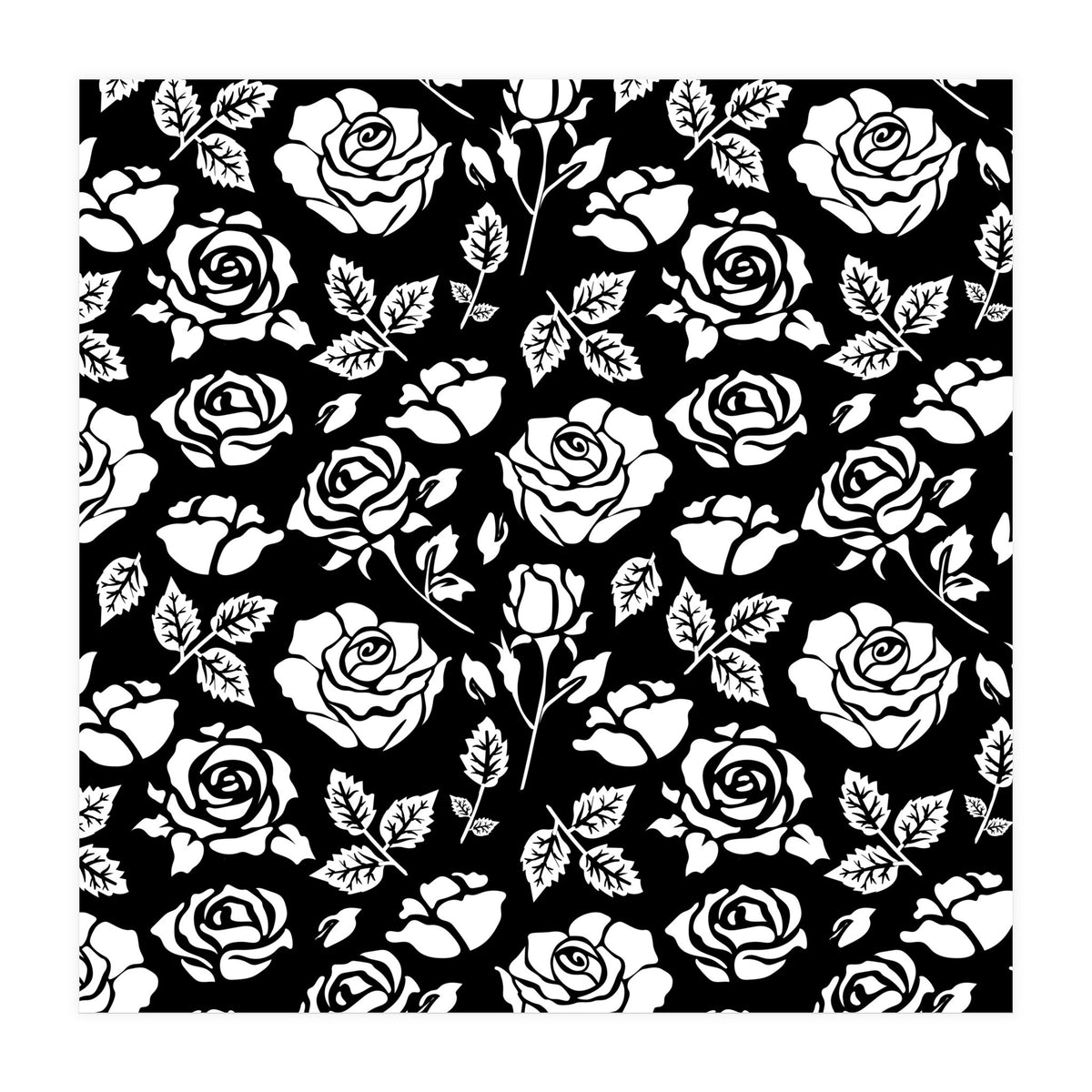 White Rose #illustration #pattern (Print Only)