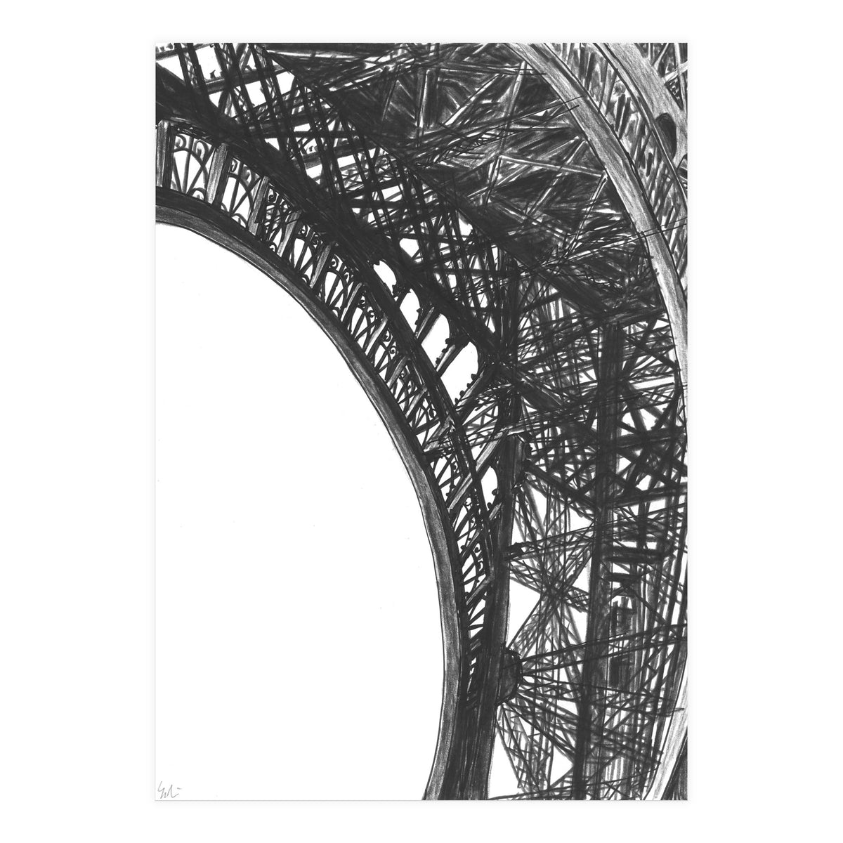 Looking Up The Eiffel (Print Only)