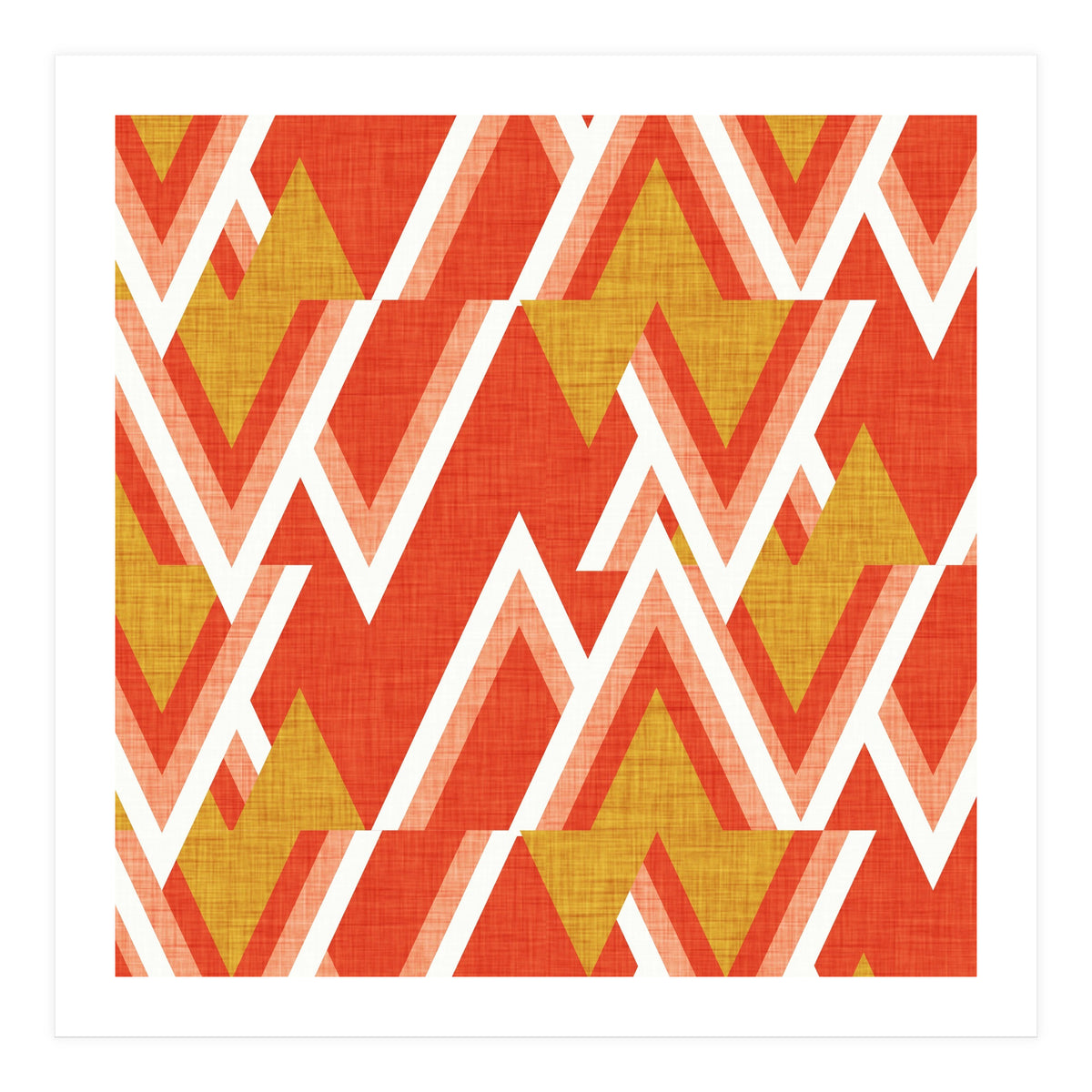 New Mid Mod Woods Red  (Print Only)