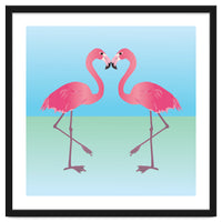 Two Pink flamingo's