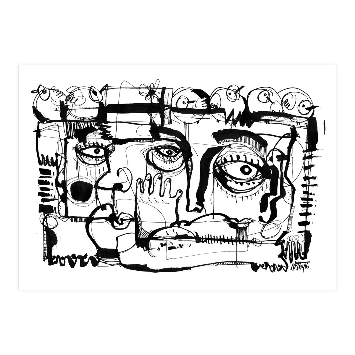 Birds on a Wire - b&w (Print Only)