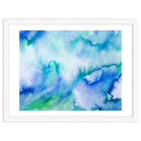 Watercolor turquoise tie-dye