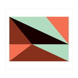 Geometric Shapes No. 17 - pink, brown, mint green & black (Print Only) thumbnail