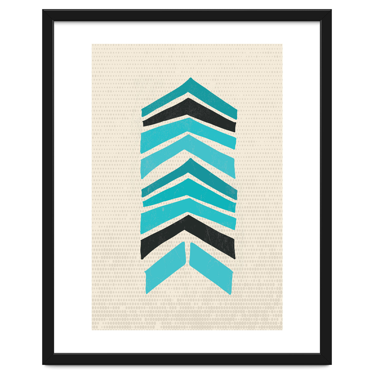 Retro Chevron Print Blue Variation