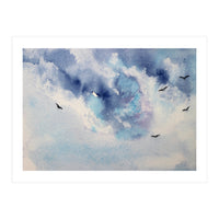 Dramatic sky || watercolor (Print Only)
