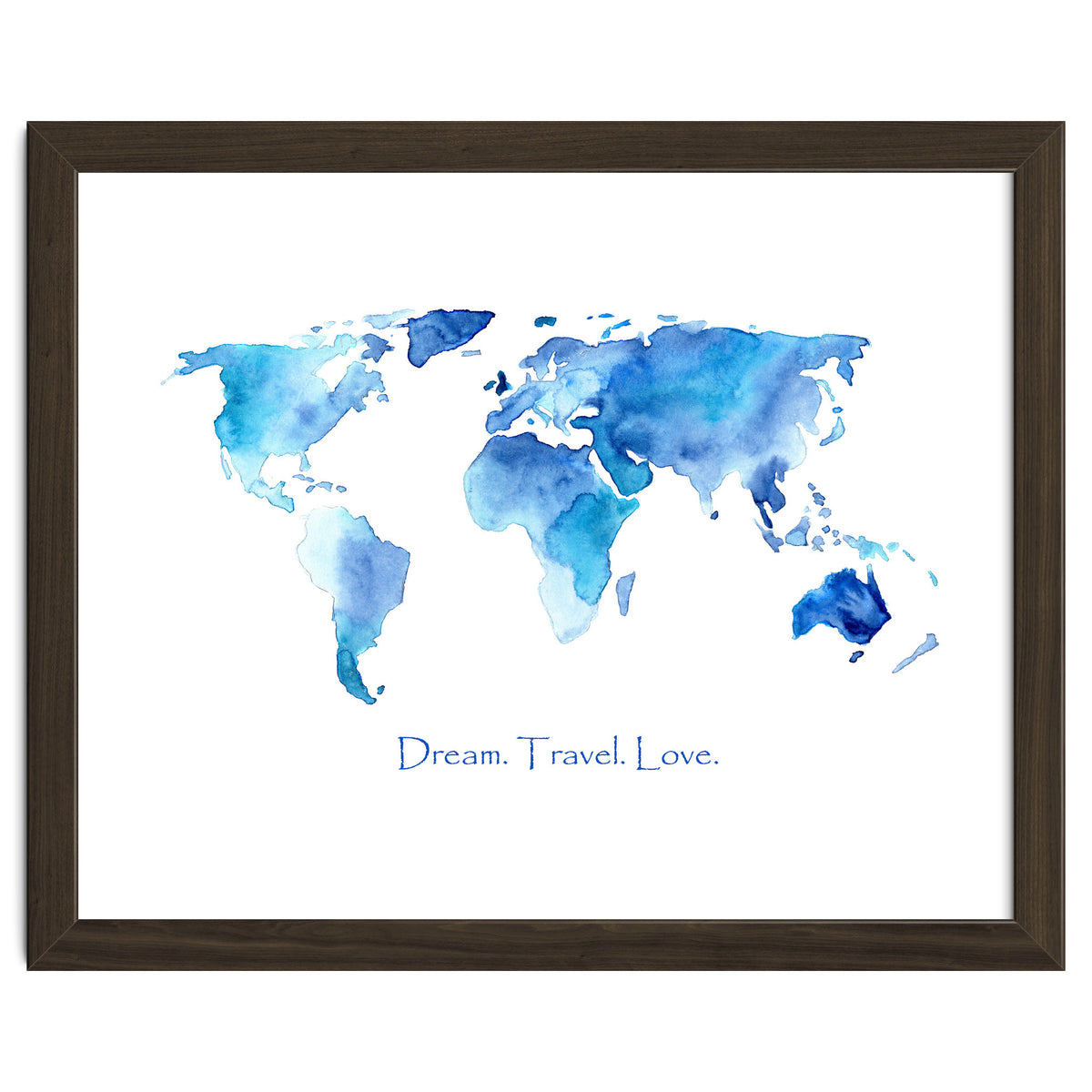 Dream. Travel. Love || watercolor
