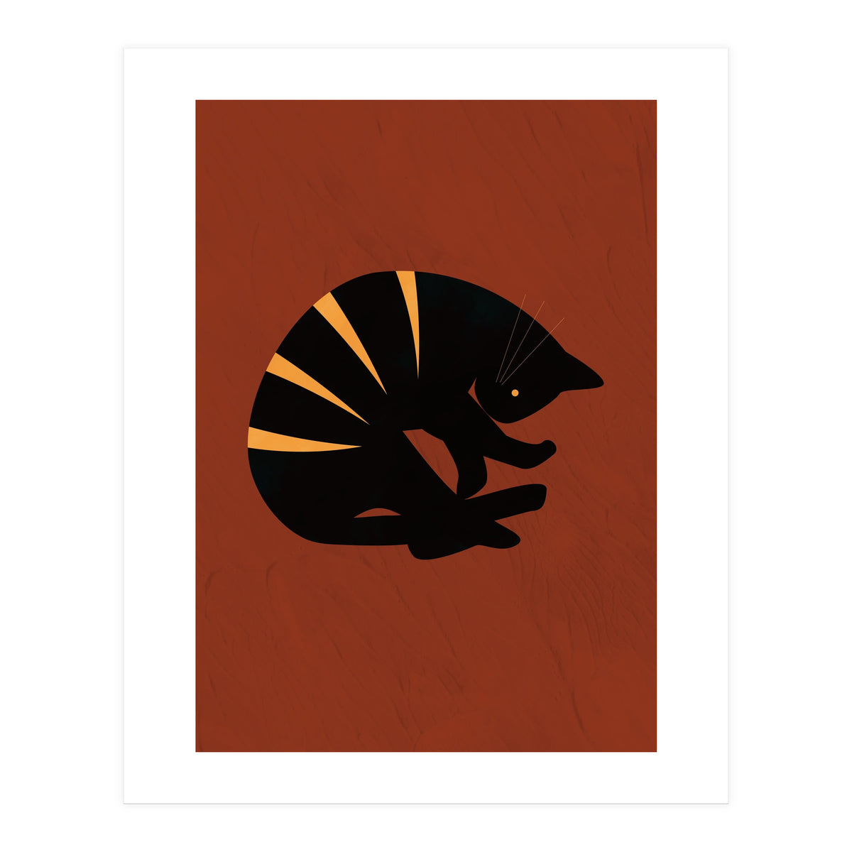 Black Cat Modern Terracotta (Print Only)