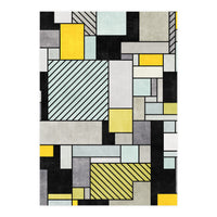 Random Concrete Pattern - Yellow, Blue, Grey (Print Only)