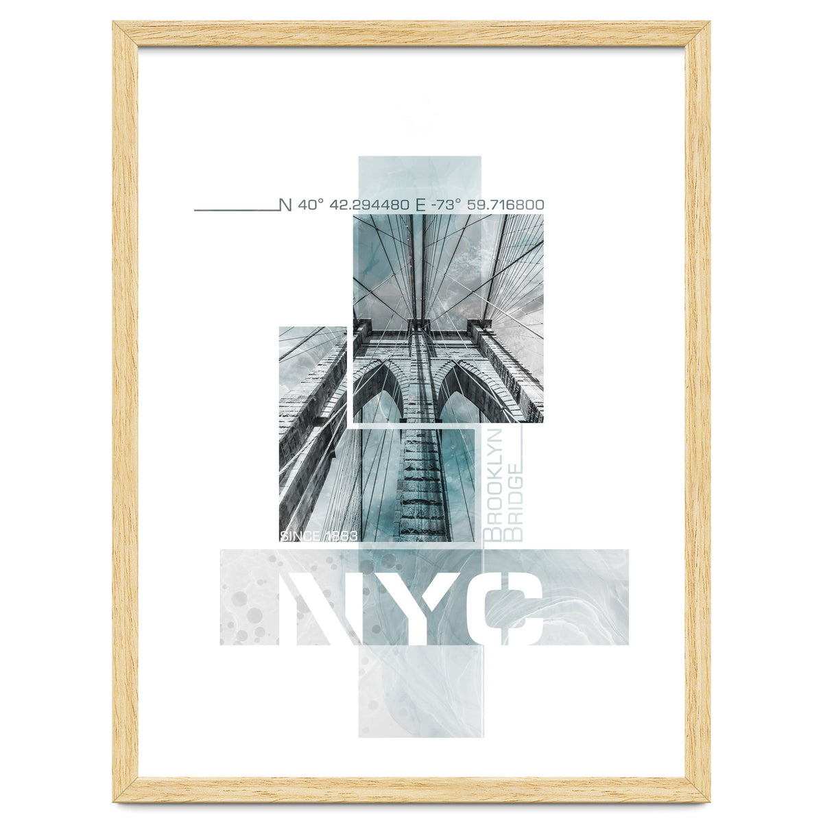 NYC Brooklyn Bridge Details | turquoise marble