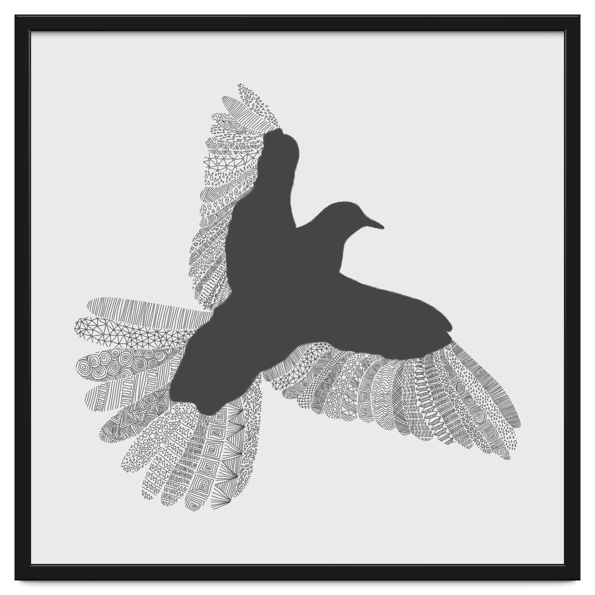 Bird Grey Poster