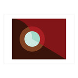 Geometric Shapes No. 2 - deep reds & turquoise (Print Only) thumbnail