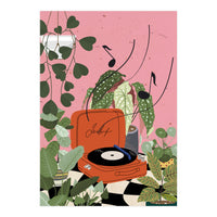 Vinyl Record Player in My Garden (Print Only)