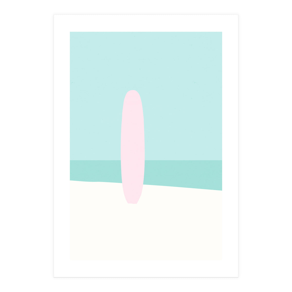 Minimal Surfboard - Turquoise Coast (Print Only)