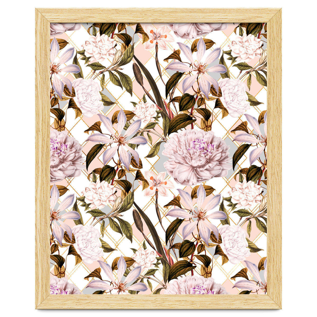 Pink flowering in geometric