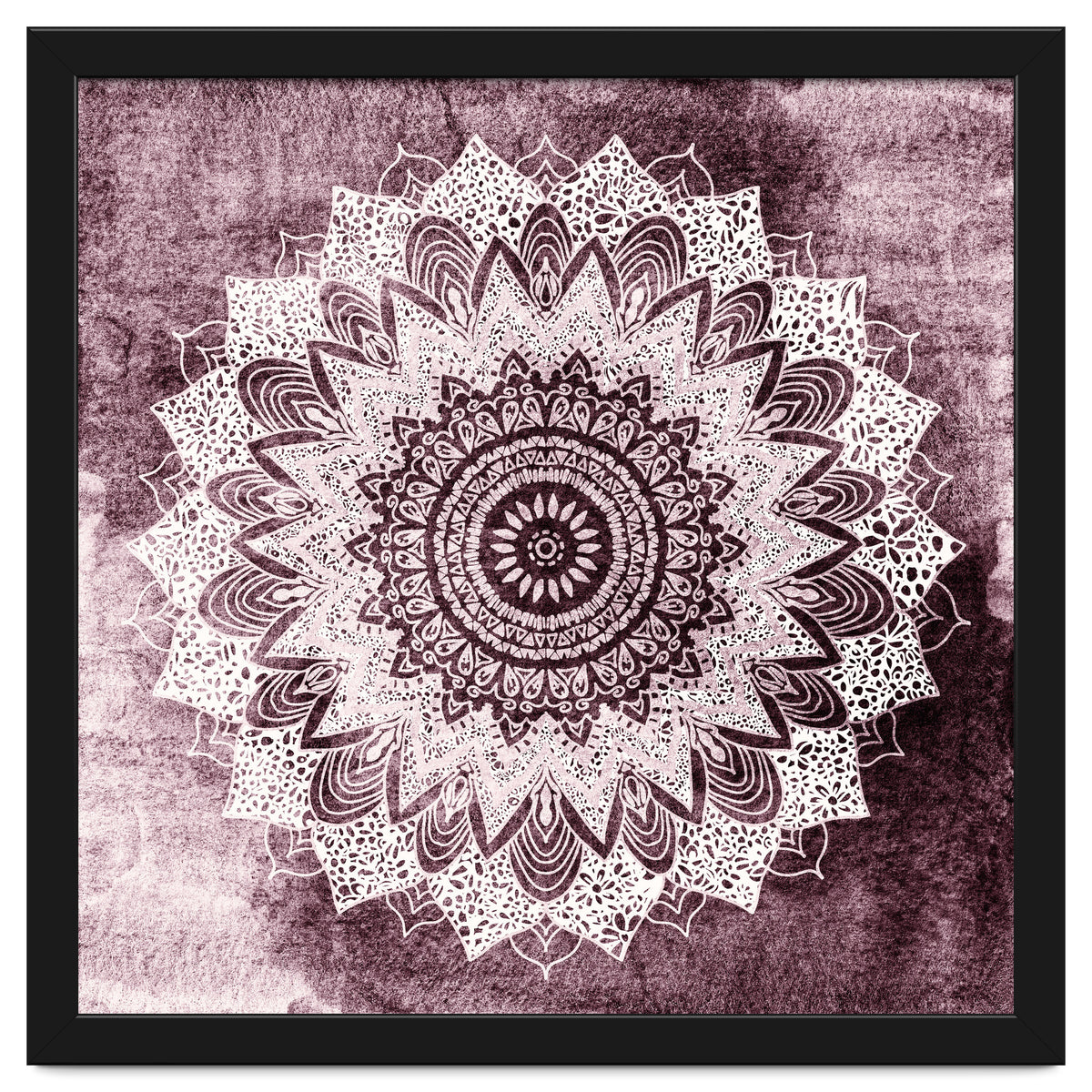 Bohochic Mandala In Burgundi