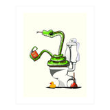 Snake on the Toilet, funny Bathroom humour (Print Only) thumbnail