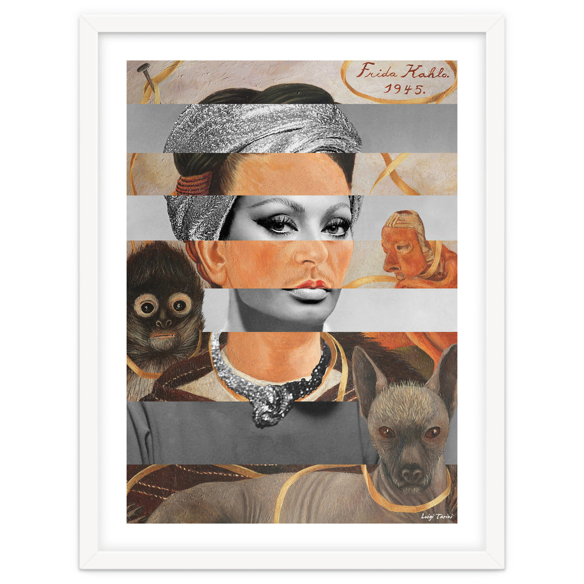 Self Portrait By Frida Kahlo & Sophia Loren