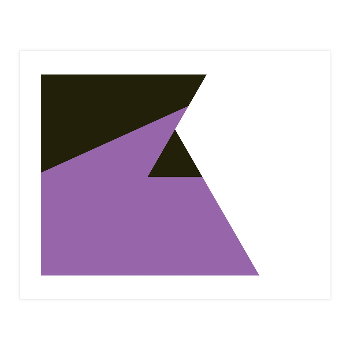 Geometric Shapes No. 80 - purple, black & white (Print Only)