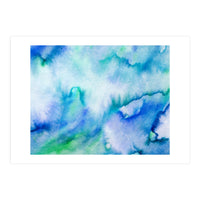 Watercolor turquoise tie-dye (Print Only)