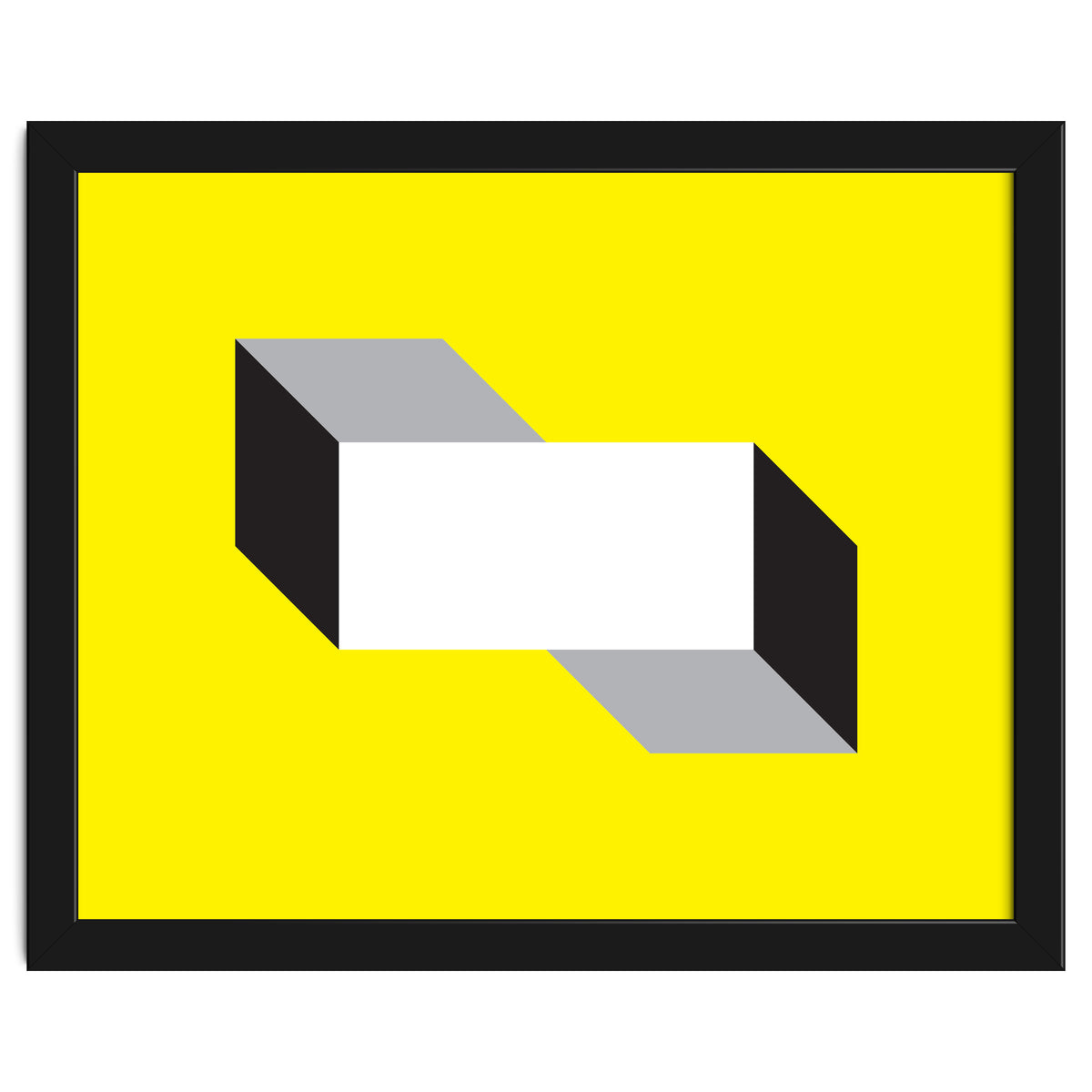 Geometric Shapes No. 50 - yellow, black & grey