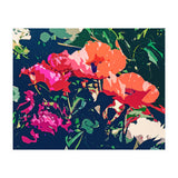 Where Darkness Blooms, Dark Floral Botanical Painting, Eclectic Blush Plants Garden Nature Flowers (Print Only) thumbnail