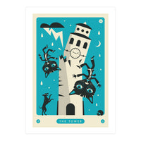 TAROT CARD CAT: THE TOWER (Print Only)