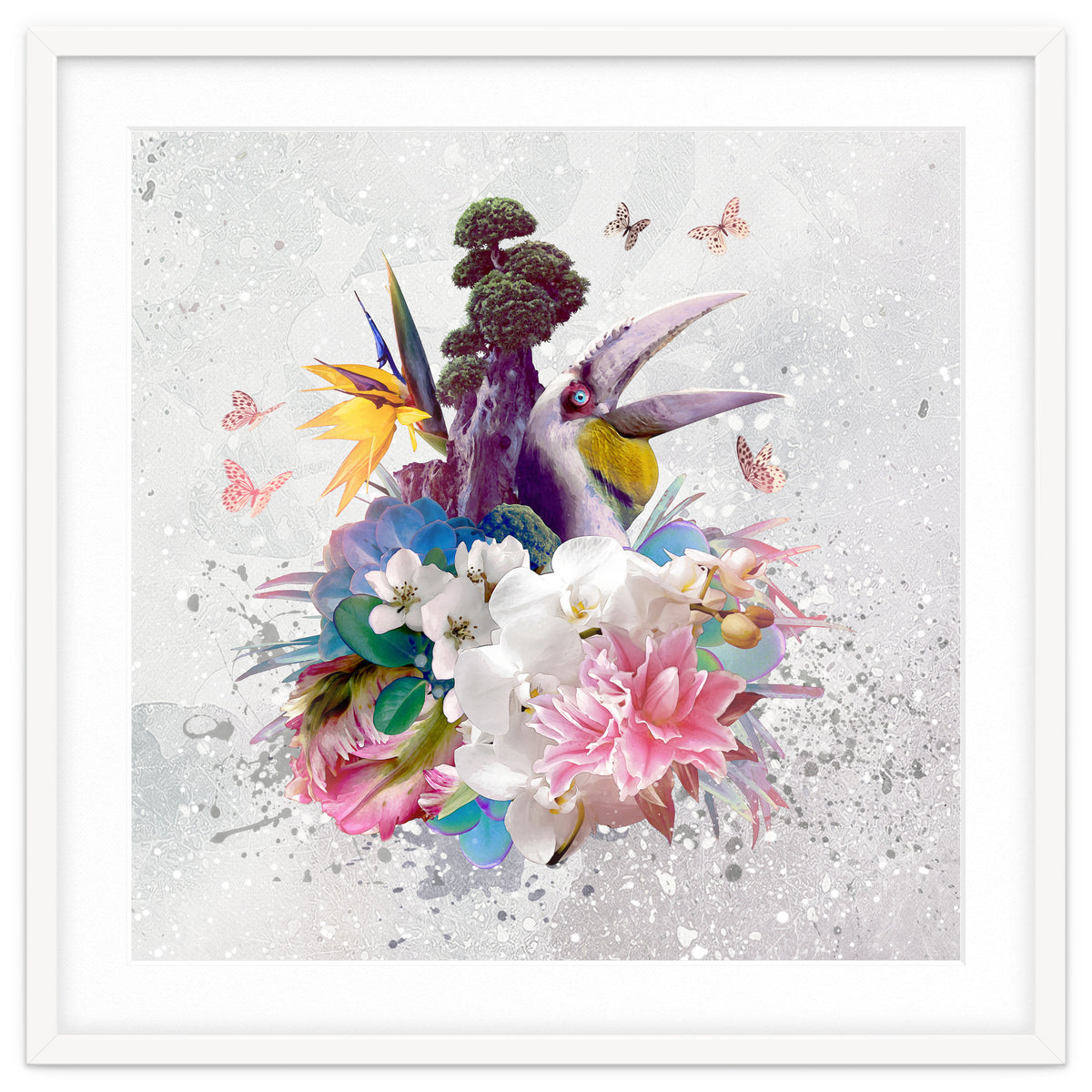 Floral Hornbill Grey