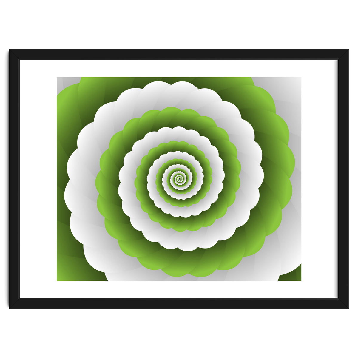 Green Modern Floral Interior Design Art