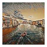 Boat In Venice`s Water Italian Tour Vintage (Print Only) thumbnail