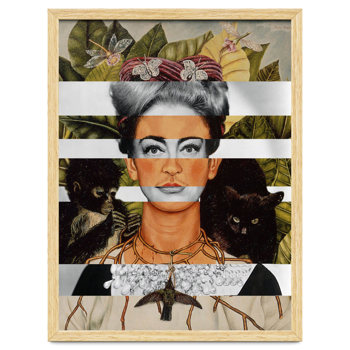 Frida Kahlo "Self Portrait with Thorn Necklace and Hummingbird" & Joan Crawford