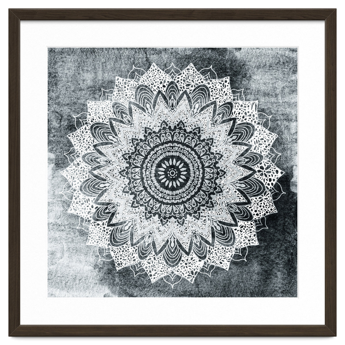 Bohochic Mandala In Gray