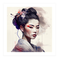 Watercolor Modern Geisha #8 (Print Only)