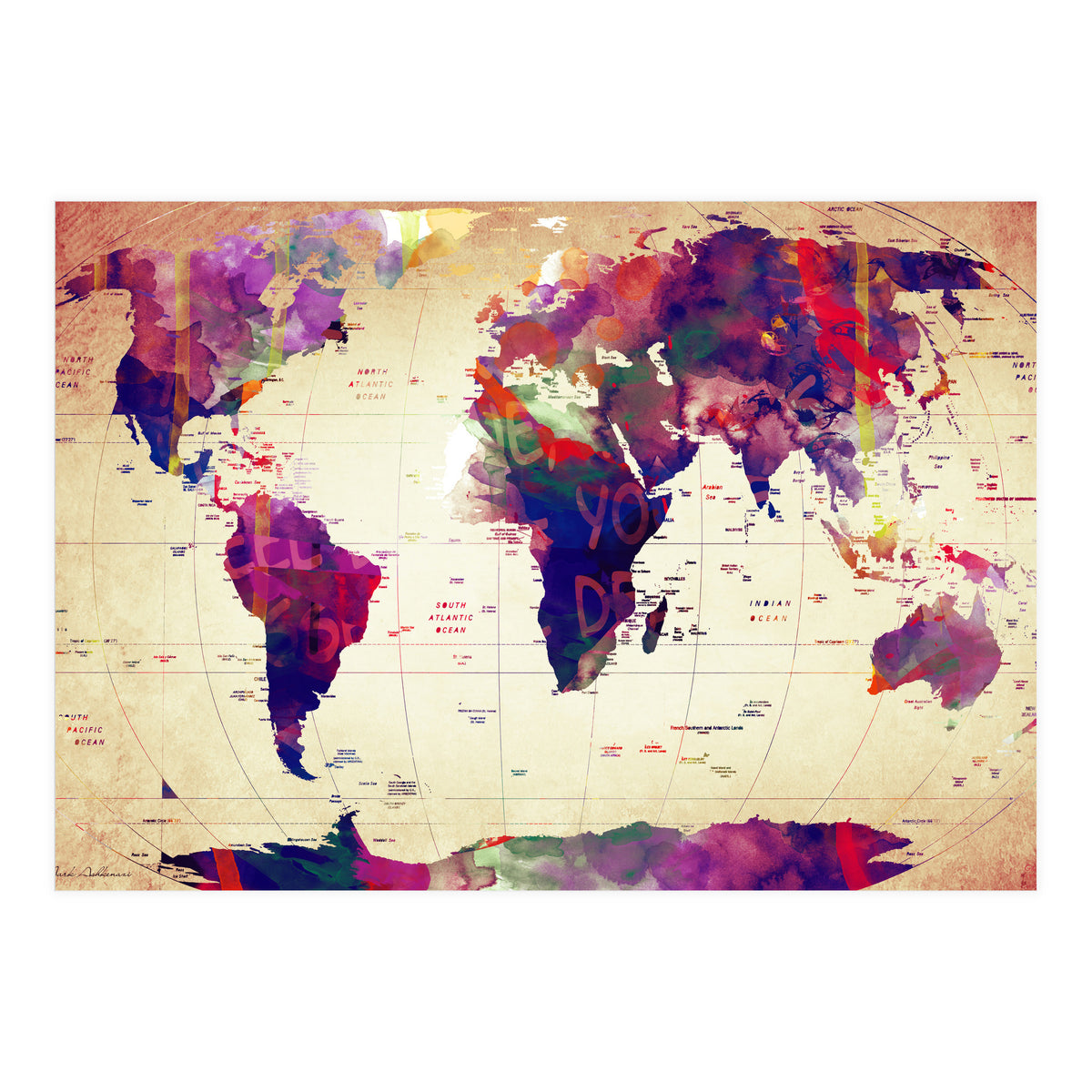 Map Of The World 3 (Print Only)