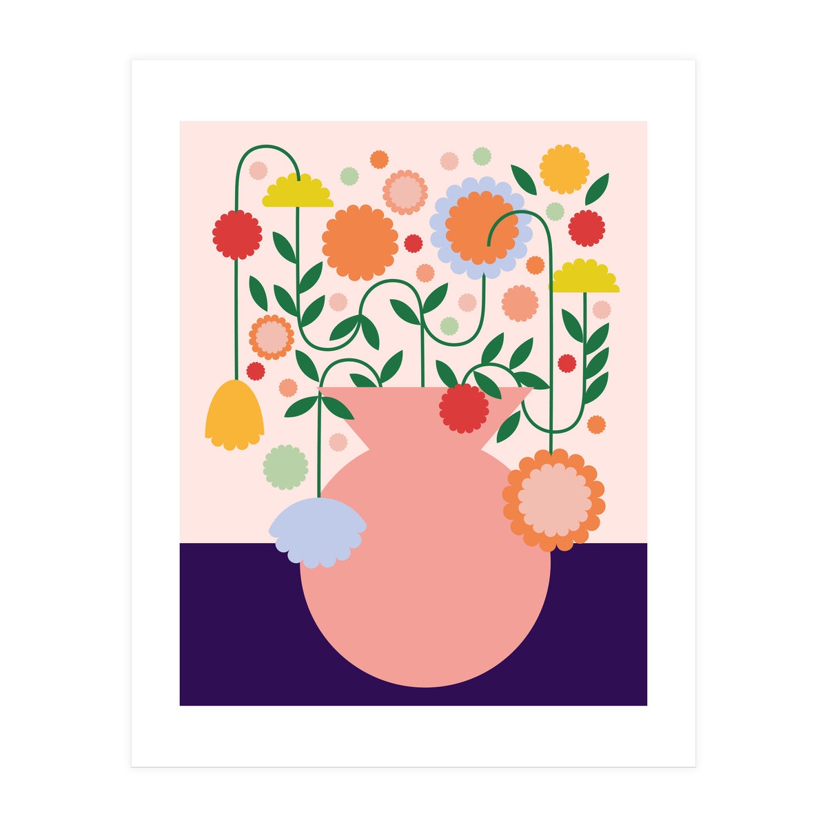 Happy flower jar (Print Only)