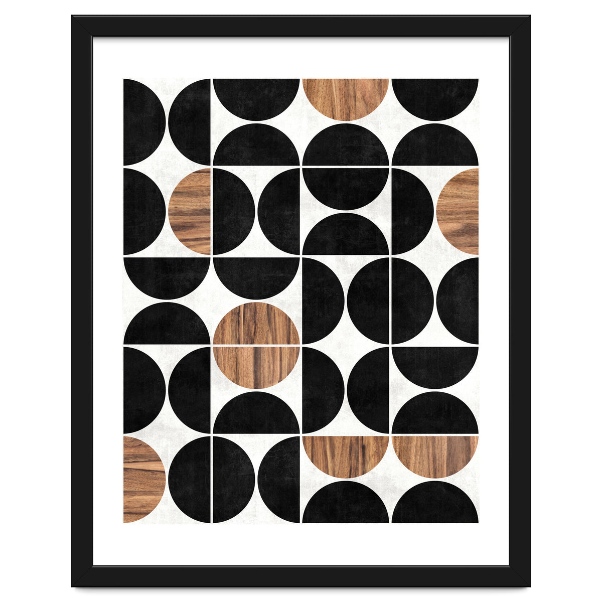 Mid-Century Modern Pattern No.1 - Concrete and Wood