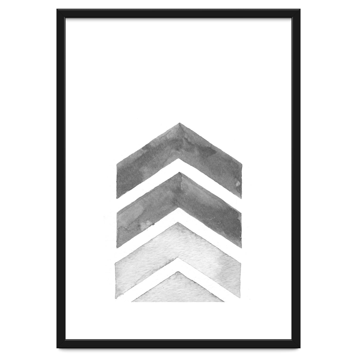 Grey Watercolor Chevron