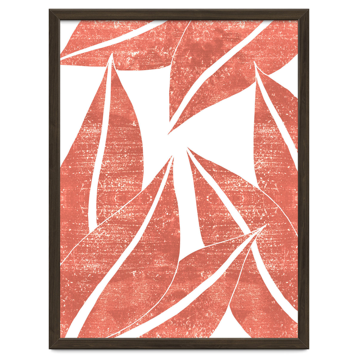 Abstract Terracotta Leaves 1 - Burnt Orange