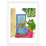 Royal Bengal Cats | Palace Pets & Architecture Building | Exotic Travel Urban Jungle Terrazzo Tiles thumbnail