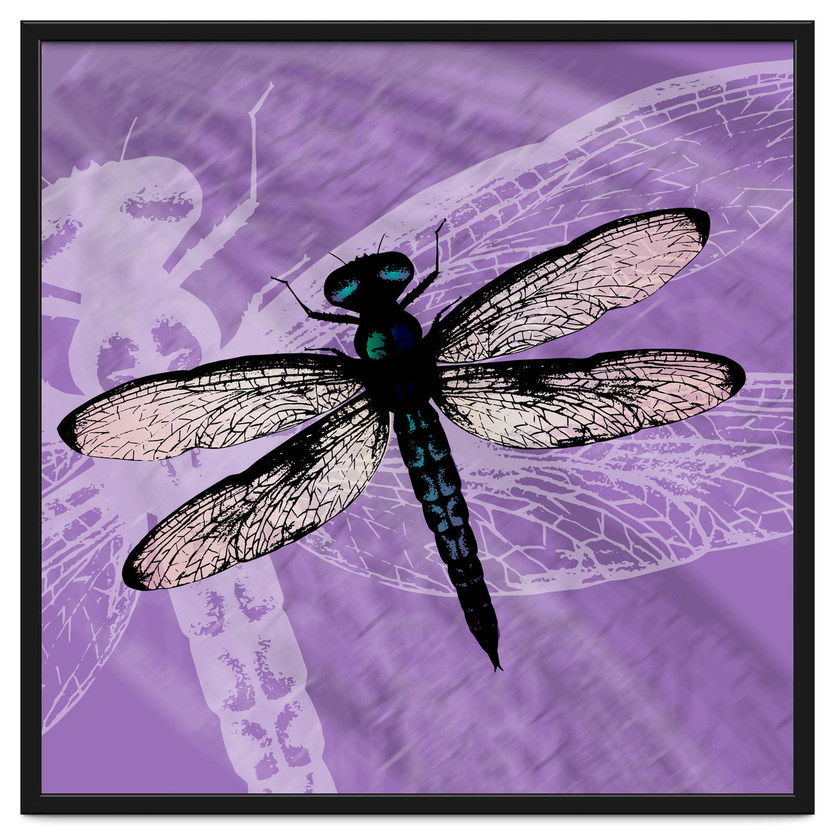 Blue dragonfly vector