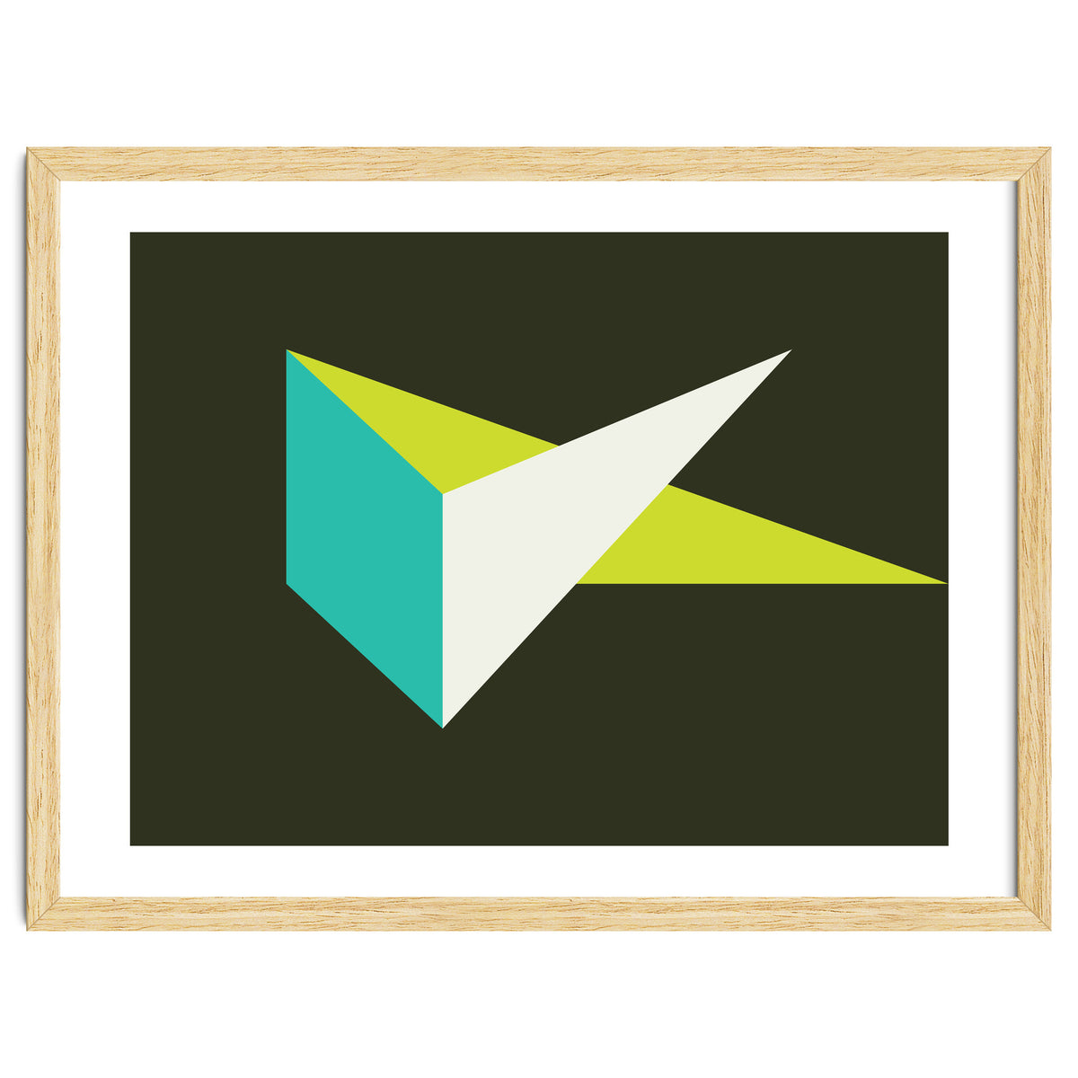 Geometric Shapes No. 67 - turquoise & lime