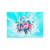 Floral Flamingo  (Print Only) thumbnail