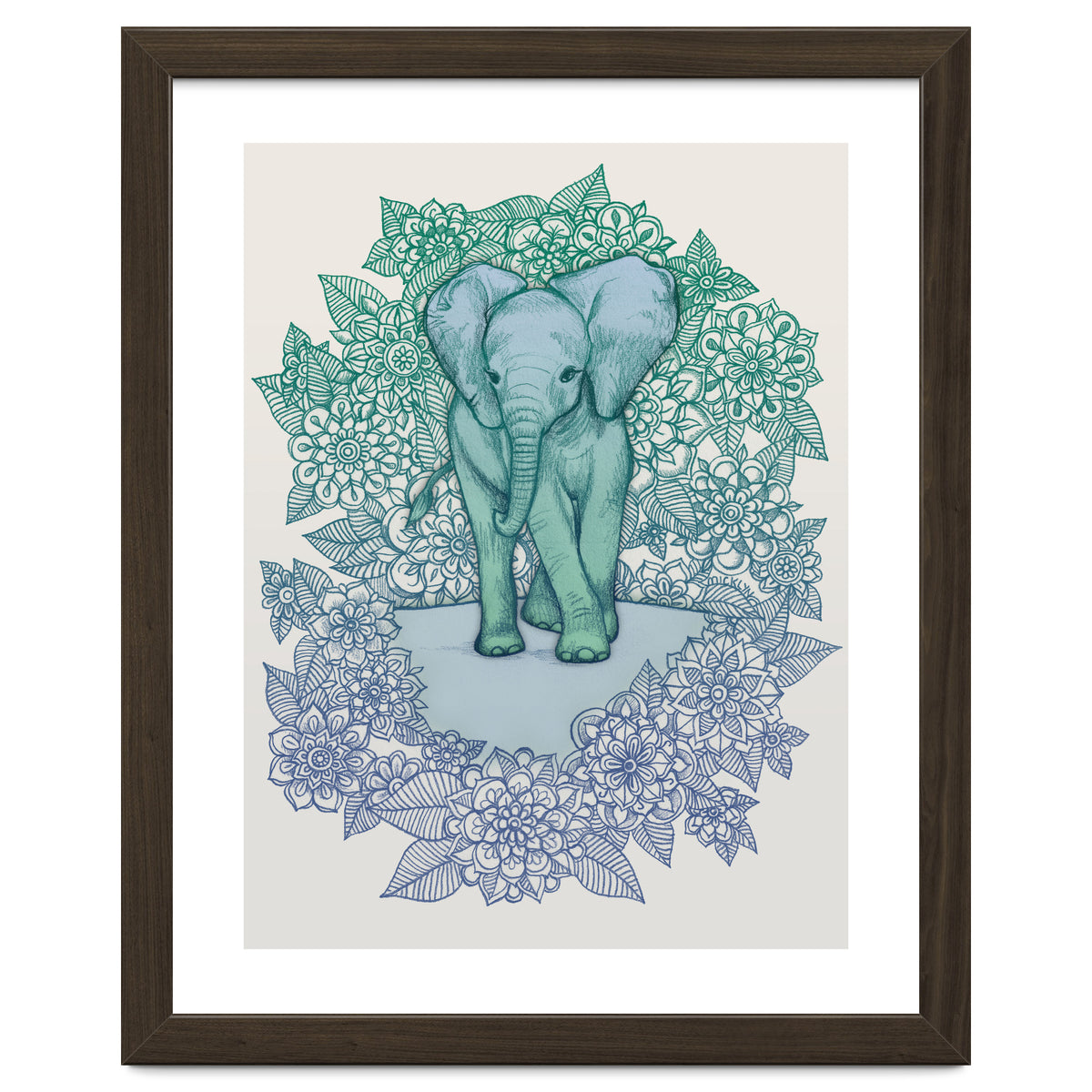 Emerald Elephant in the Lilac Evening
