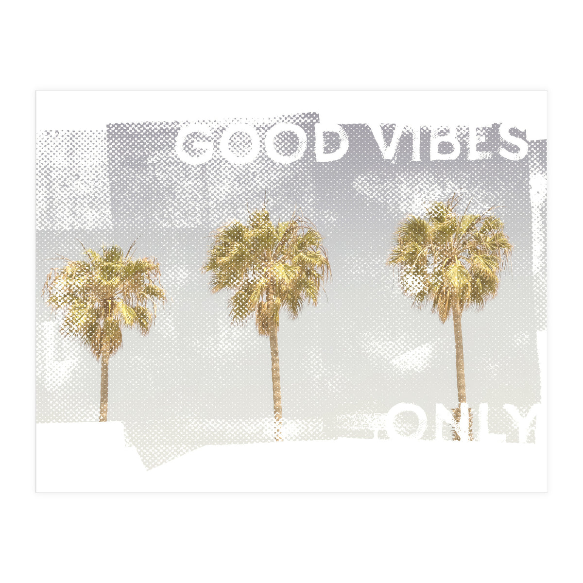 Vintage palm trees | good vibes only (Print Only)