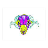Colourful Geometric Swaledale Sheep Tup with Black Lines (Print Only) thumbnail