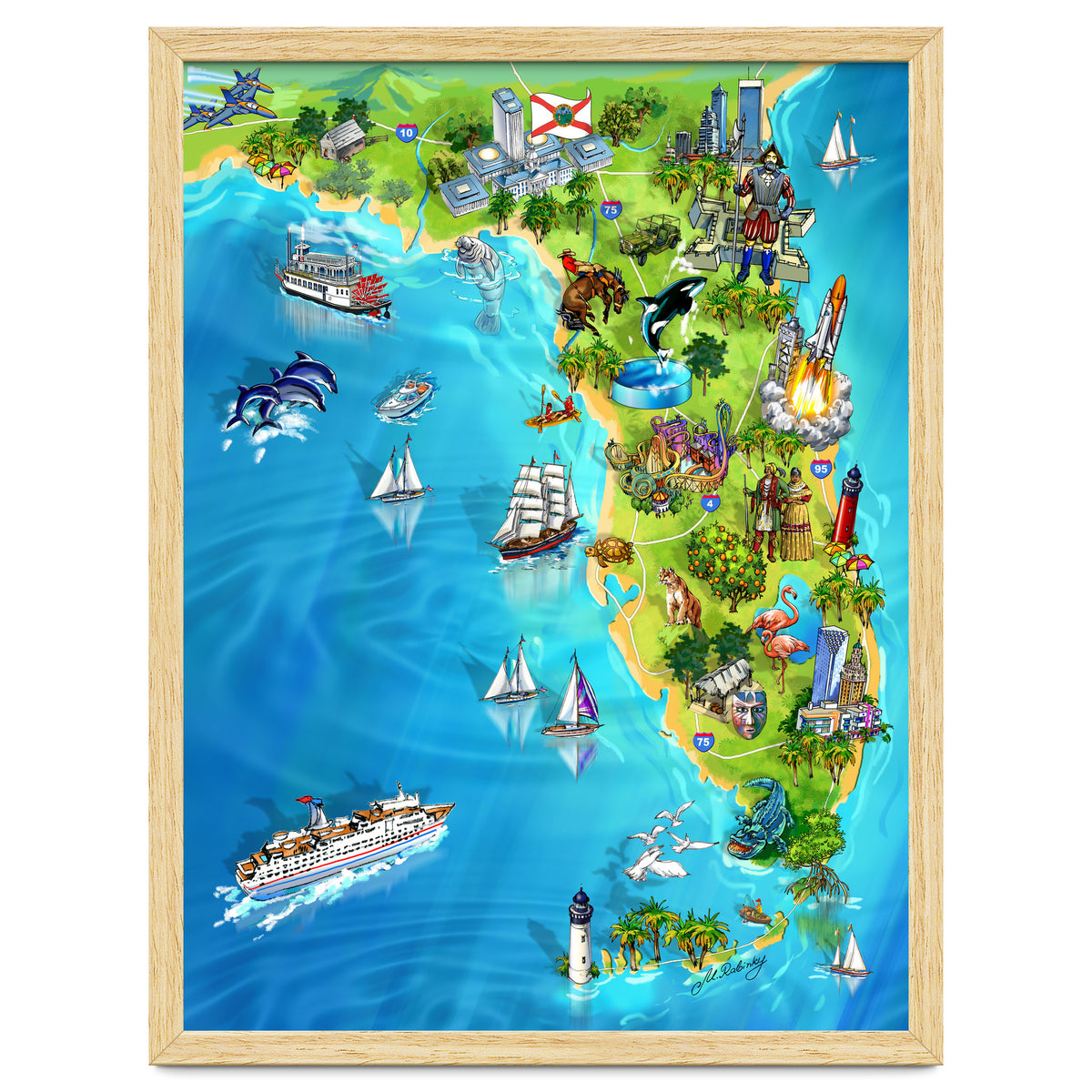 Florida Illustrated Map