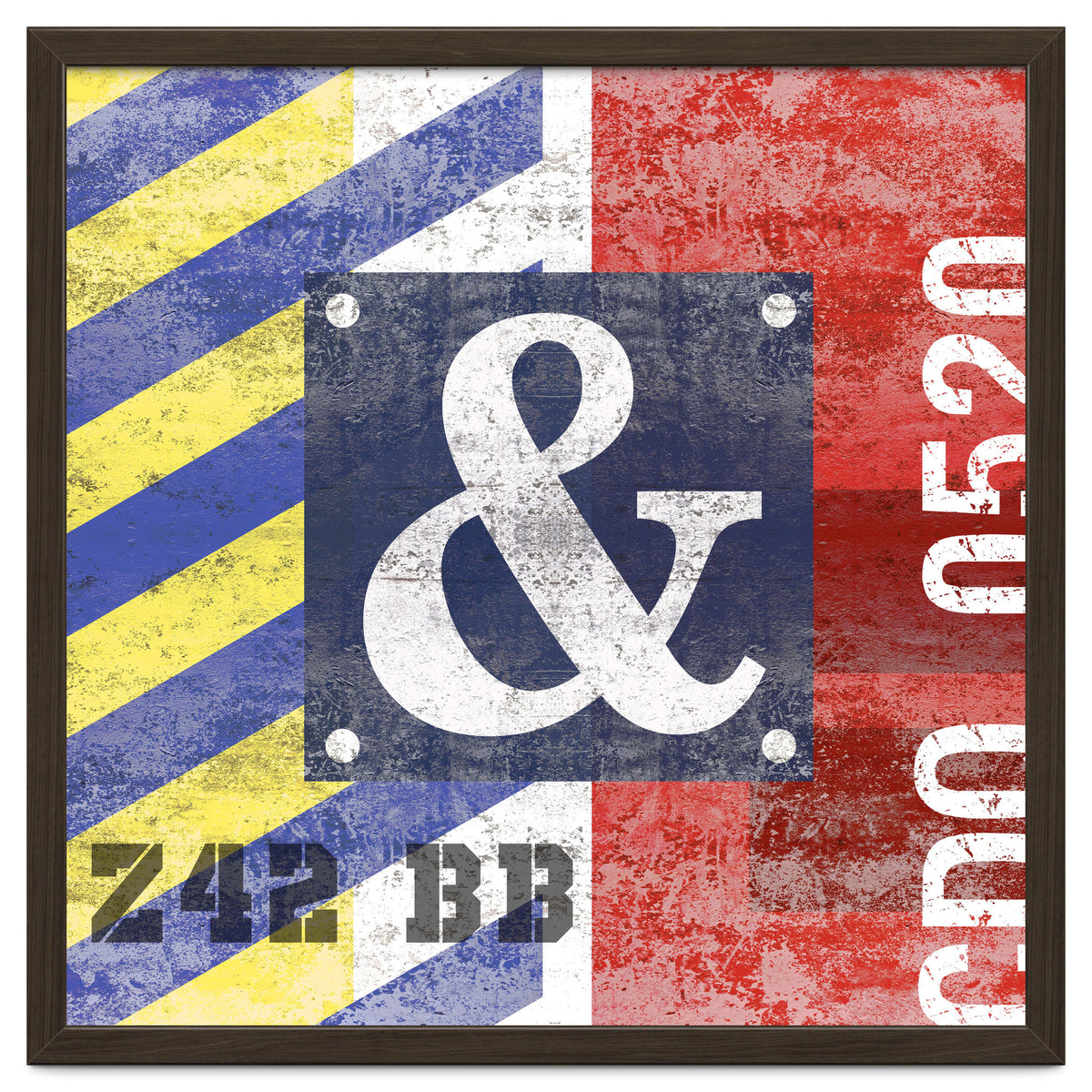 Blue Ampersand Industrial Abstract