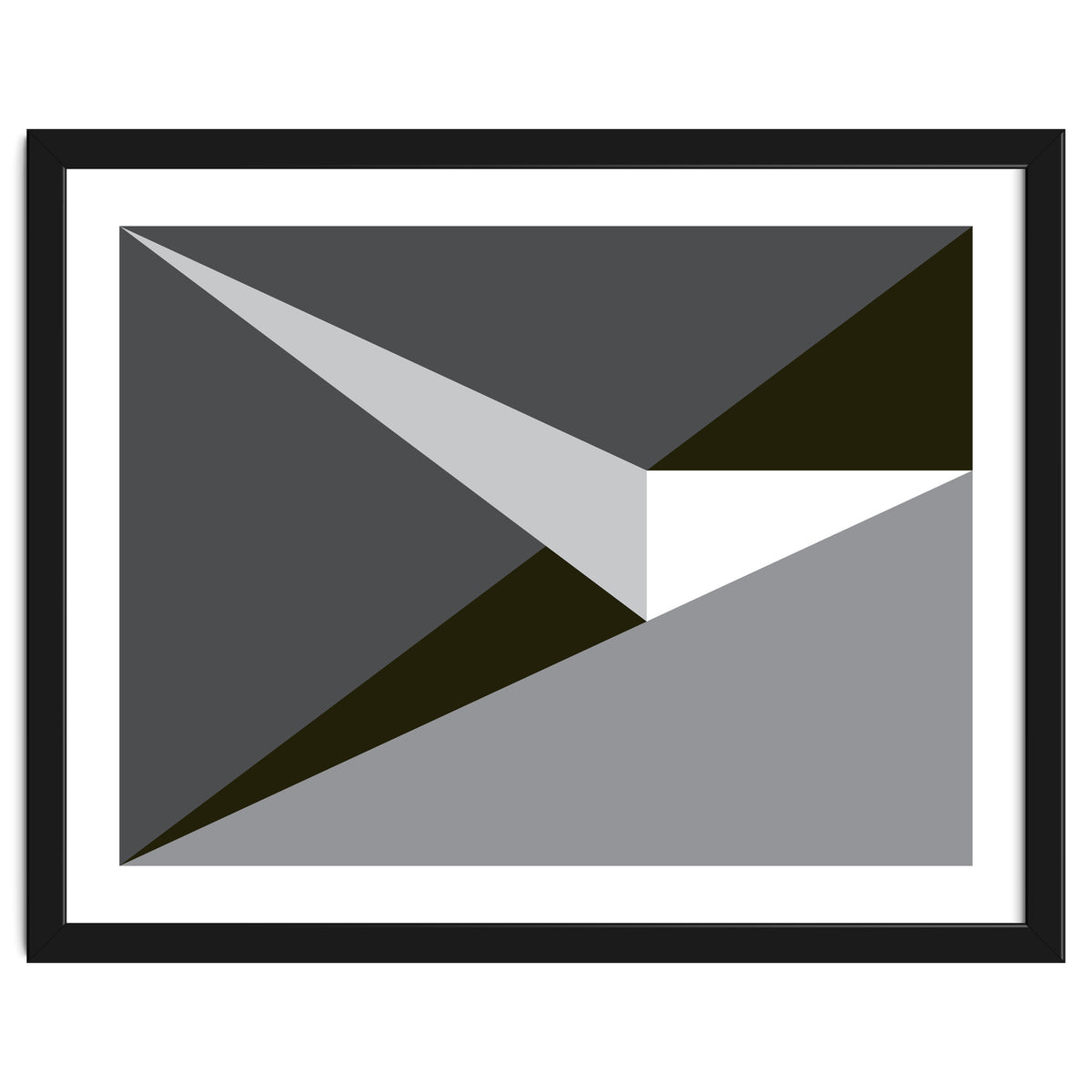 Geometric Shapes No. 73 - black & grey triangles