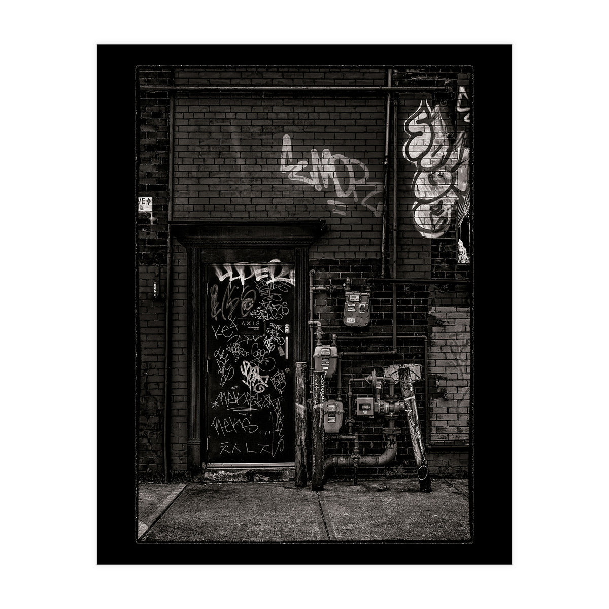 Alleyway Pipes No 4 with Border (Print Only)