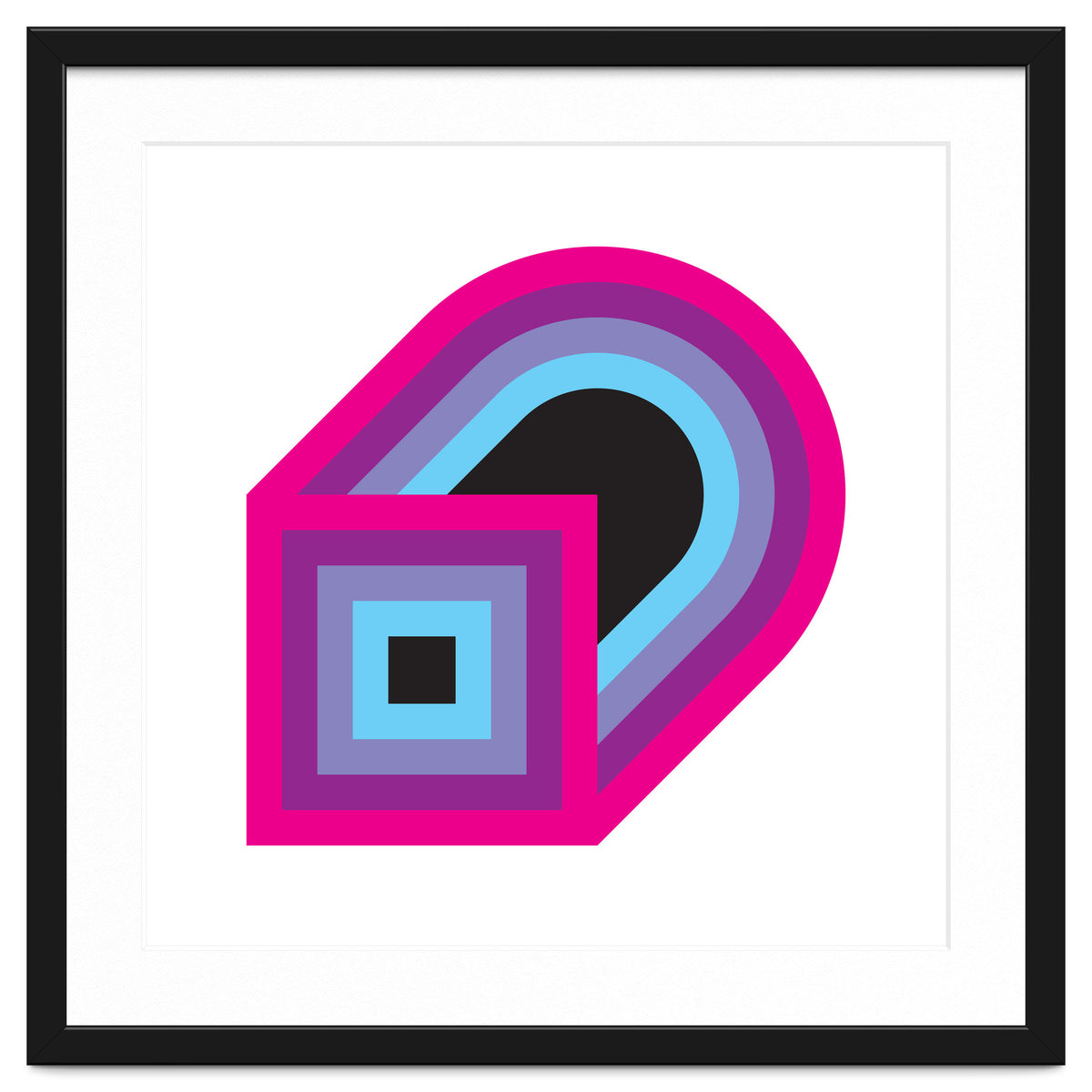 Geometric Shapes No. 41 - purple, blue & lilac