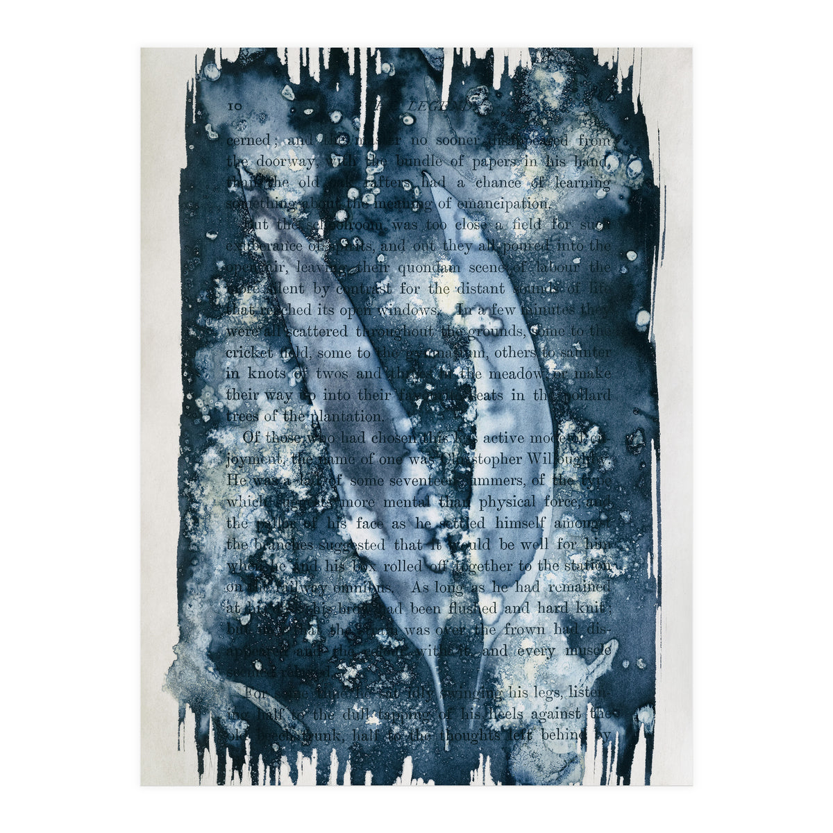 Indigo Blue Botanical Leaves No. 2 (Print Only)